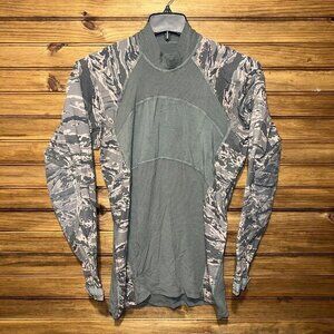 Massif Airman Battle Shirt Men Medium Flame Resistant FR ABU Top Camo Zip Pocket